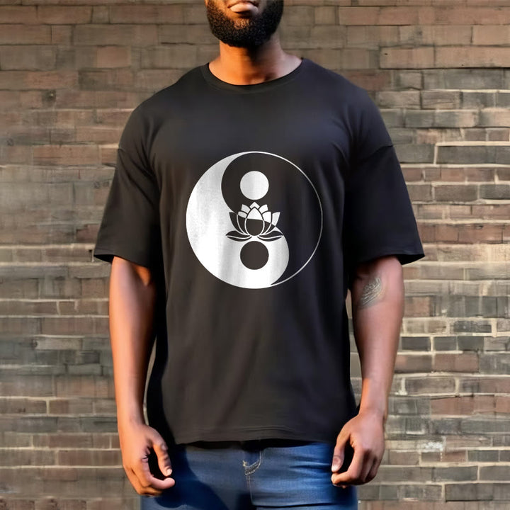 Buddha Stones陰陽蓮の花Tシャツ - image 6