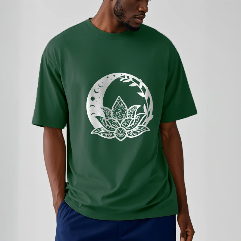 Buddha Stones、蓮の花、太陽、月、絡み合う蔓のTシャツ - image 11