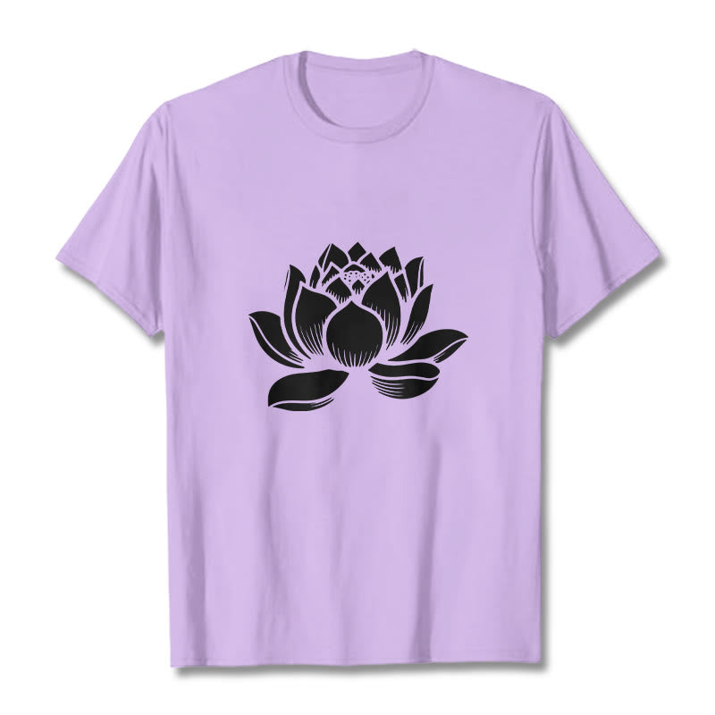 Buddha Stones蓮の花デザインTシャツ - 梅 - 2XL - image 17