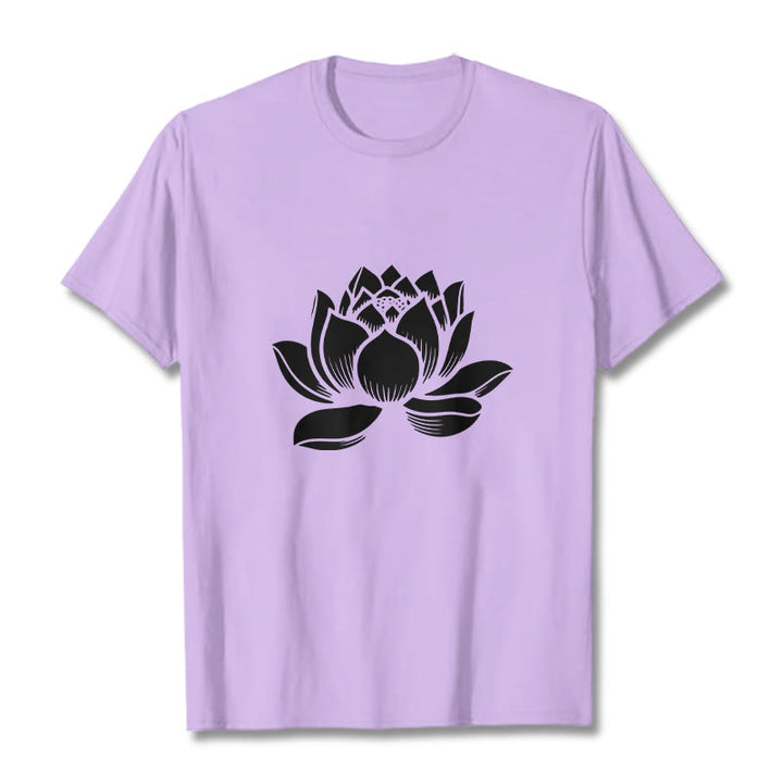 Buddha Stones蓮の花デザインTシャツ - 梅 - 2XL - image 17