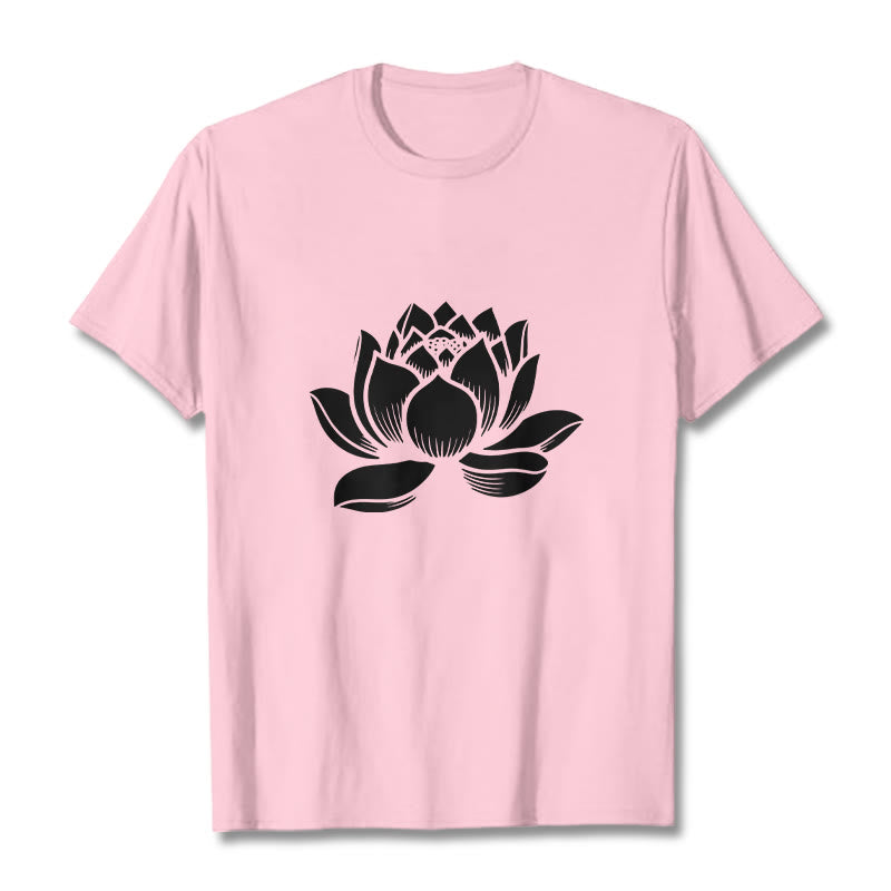 Buddha Stones蓮の花デザインTシャツ - ライトピンク - 2XL - image 13
