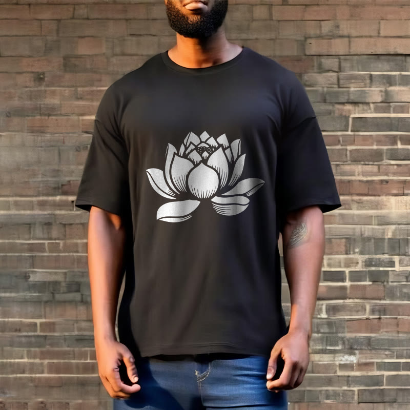 Buddha Stones蓮の花デザインTシャツ - image 5