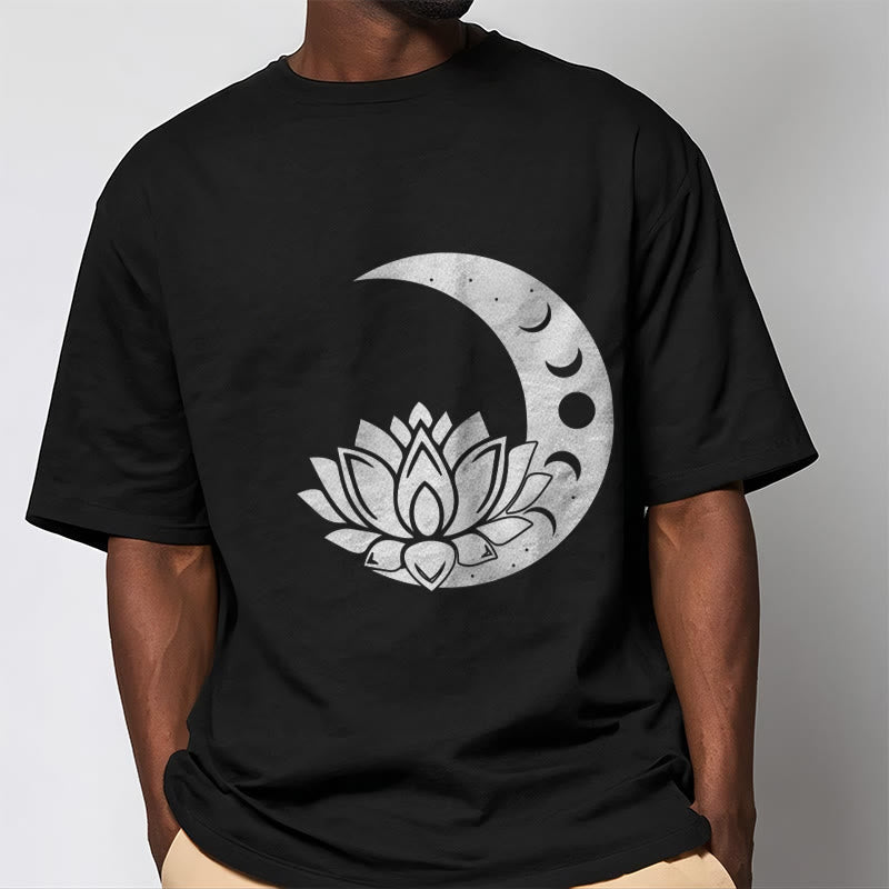 Buddha Stones三日月 蓮の花 太陽 Tシャツ - image 6