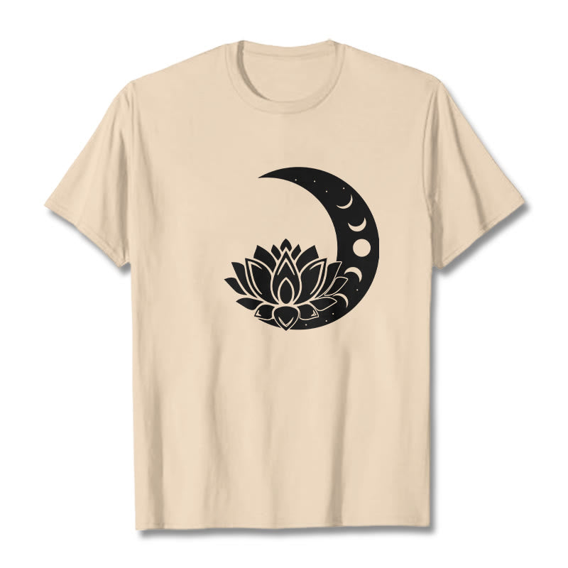 Buddha Stones三日月 蓮の花 太陽 Tシャツ - ビスク - 2XL - image 9
