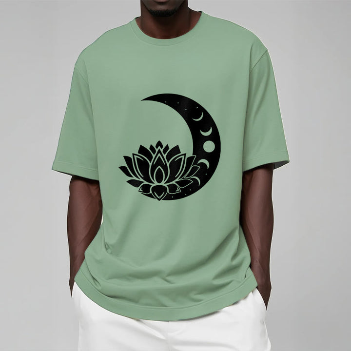 Buddha Stones三日月 蓮の花 太陽 Tシャツ - image 15
