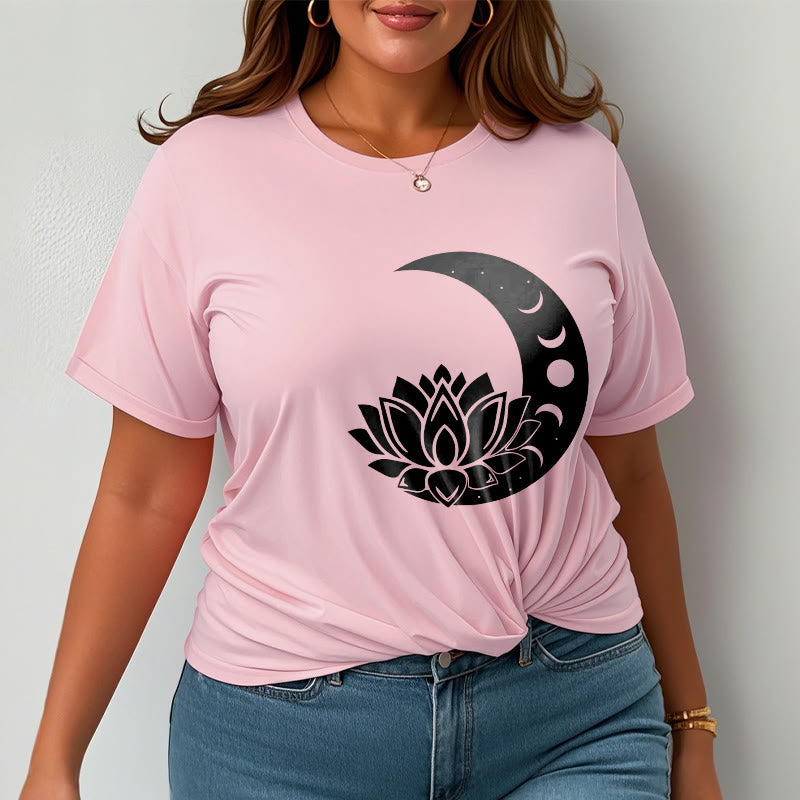 Buddha Stones三日月 蓮の花 太陽 Tシャツ - image 14