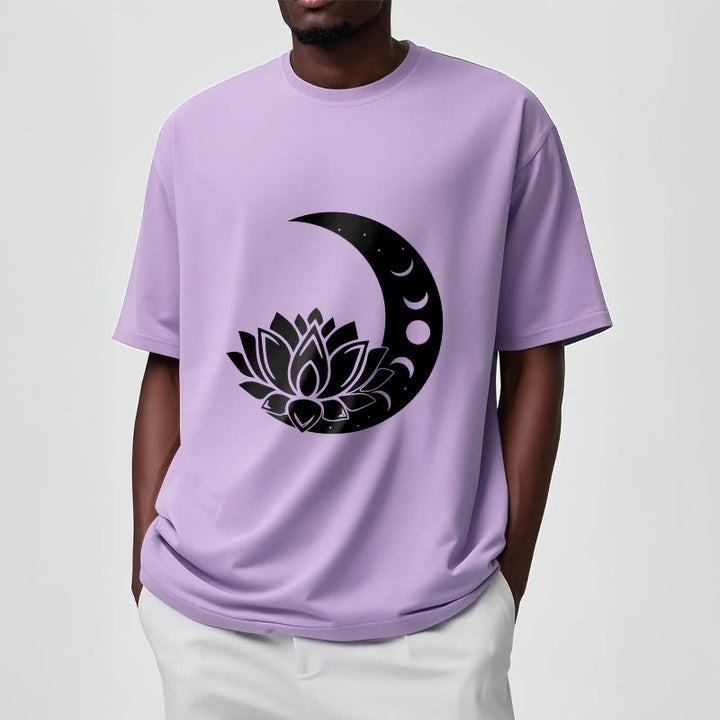 Buddha Stones三日月 蓮の花 太陽 Tシャツ - image 18