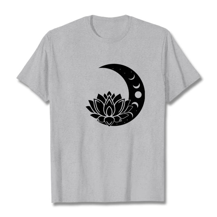 Buddha Stones三日月 蓮の花 太陽 Tシャツ - ライトグレー - 2XL - image 19