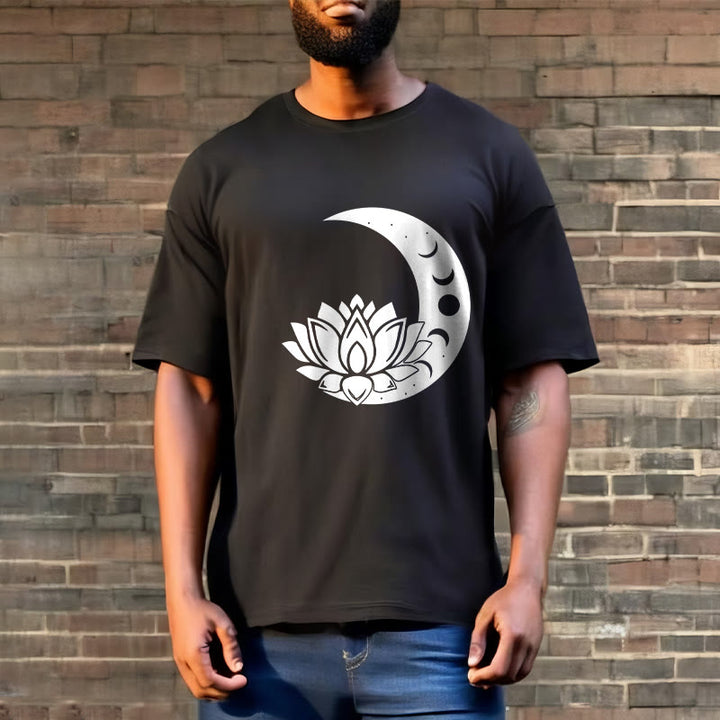 Buddha Stones三日月 蓮の花 太陽 Tシャツ - image 7