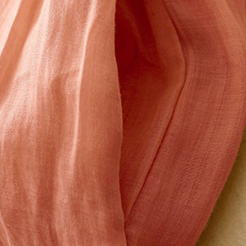 Buddha Stonesの幾何学模様刺繍入り伸縮性ウエストレディースコットンリネンワイドレッグパンツ（ポケット付き） - image 3