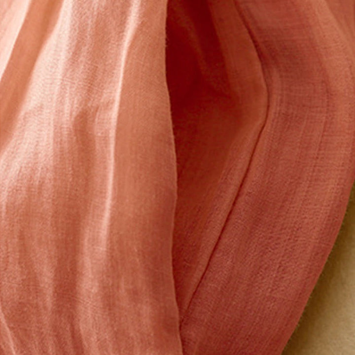 Buddha Stonesの幾何学模様刺繍入り伸縮性ウエストレディースコットンリネンワイドレッグパンツ（ポケット付き） - image 3