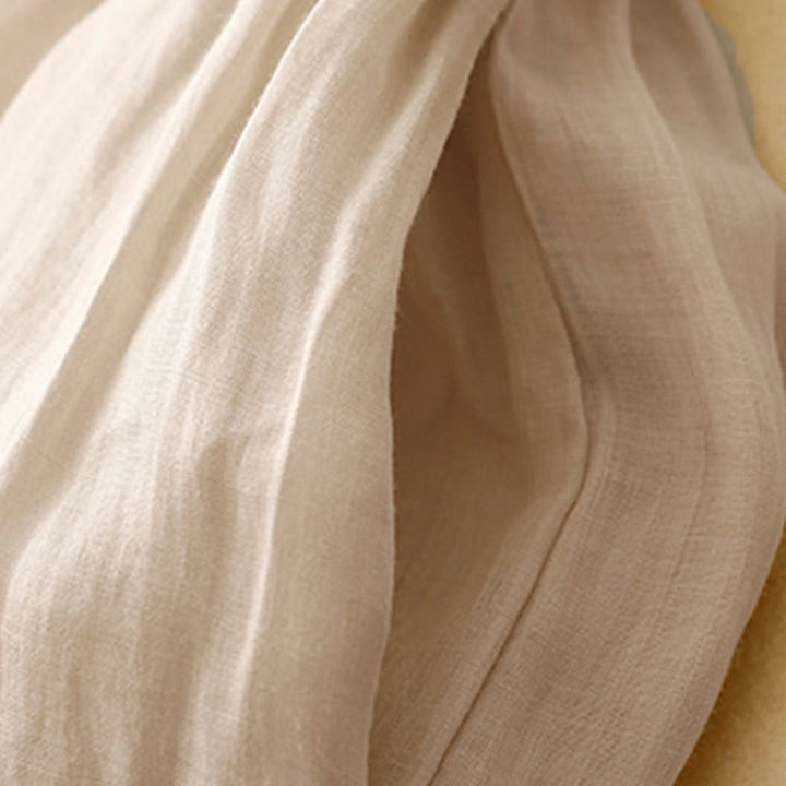 Buddha Stonesの幾何学模様刺繍入り伸縮性ウエストレディースコットンリネンワイドレッグパンツ（ポケット付き） - image 14