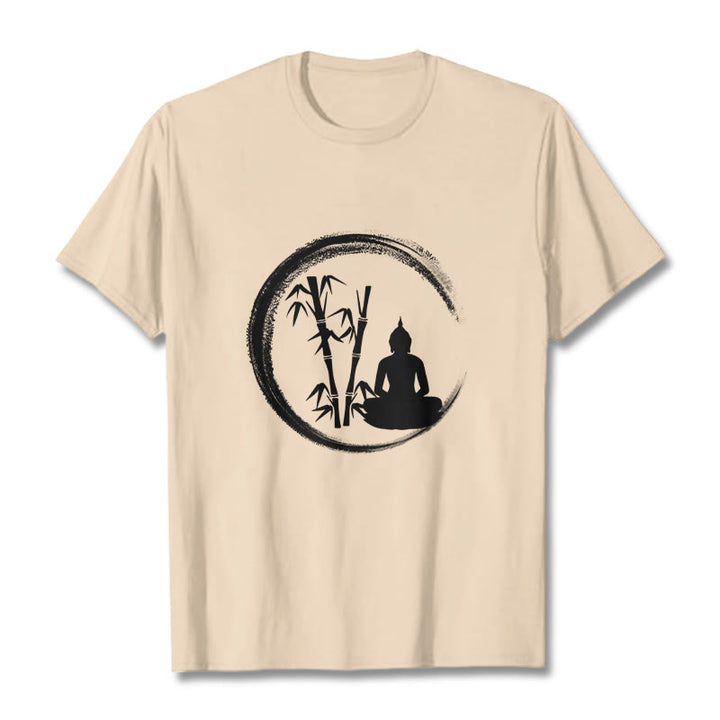 Buddha Stones禅仏像 座禅 竹 瞑想 Tシャツ - ビスク - 2XL - image 9