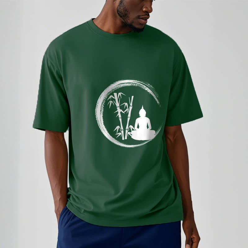 Buddha Stones禅仏像 座禅 竹 瞑想 Tシャツ - image 12