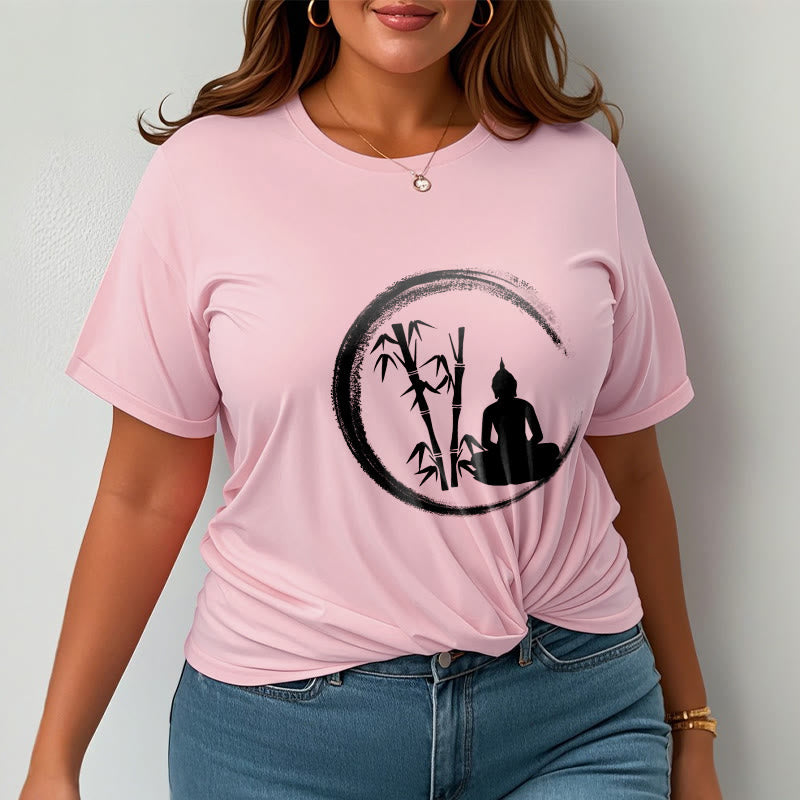 Buddha Stones禅仏像 座禅 竹 瞑想 Tシャツ - image 13