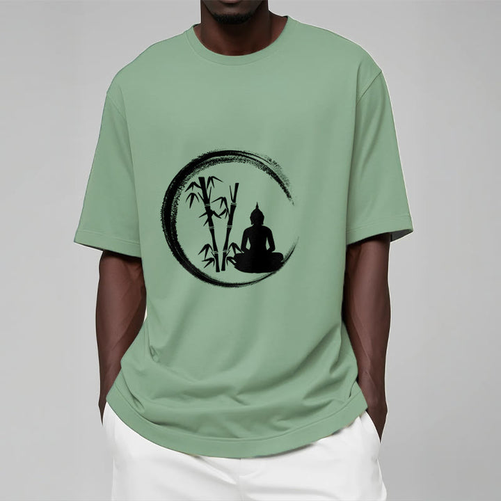 Buddha Stones禅仏像 座禅 竹 瞑想 Tシャツ - image 16