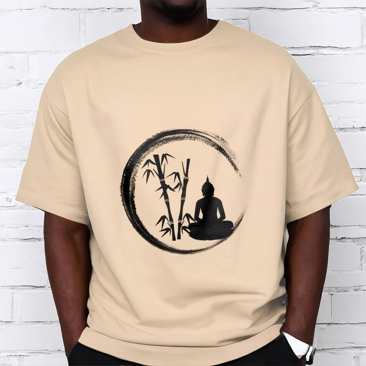 Buddha Stones禅仏像 座禅 竹 瞑想 Tシャツ - image 9