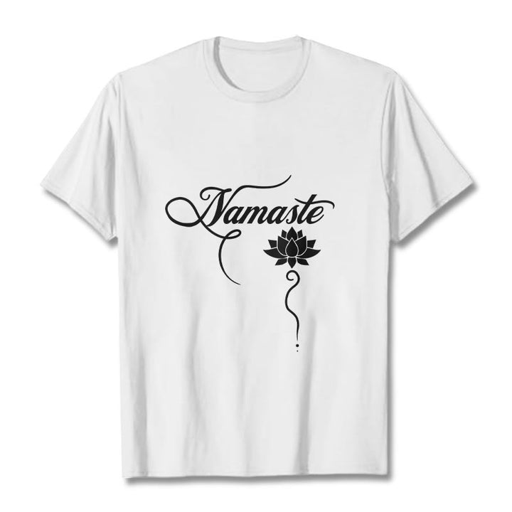 Buddha StonesHELLO ヒンディー語 ロータス Tシャツ - 白 - 2XL - image 7