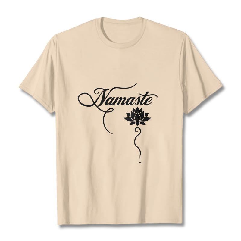 Buddha StonesHELLO ヒンディー語 ロータス Tシャツ - ビスク - 2XL - image 10