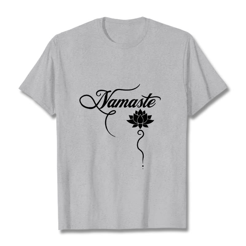 Buddha StonesHELLO ヒンディー語 ロータス Tシャツ - ライトグレー - 2XL - image 19