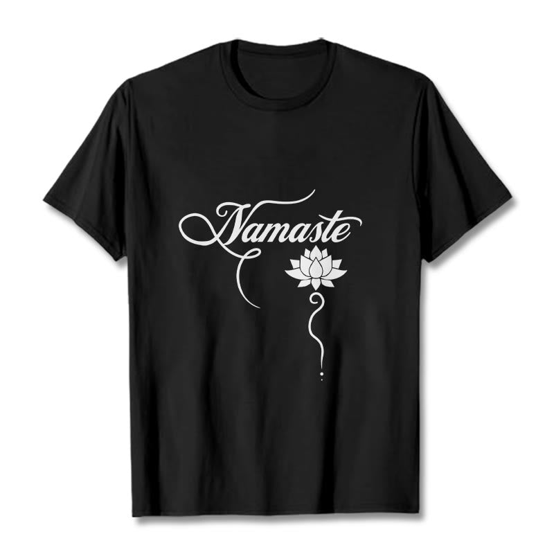 Buddha StonesHELLO ヒンディー語 ロータス Tシャツ - 黒 - 2XL - image 3