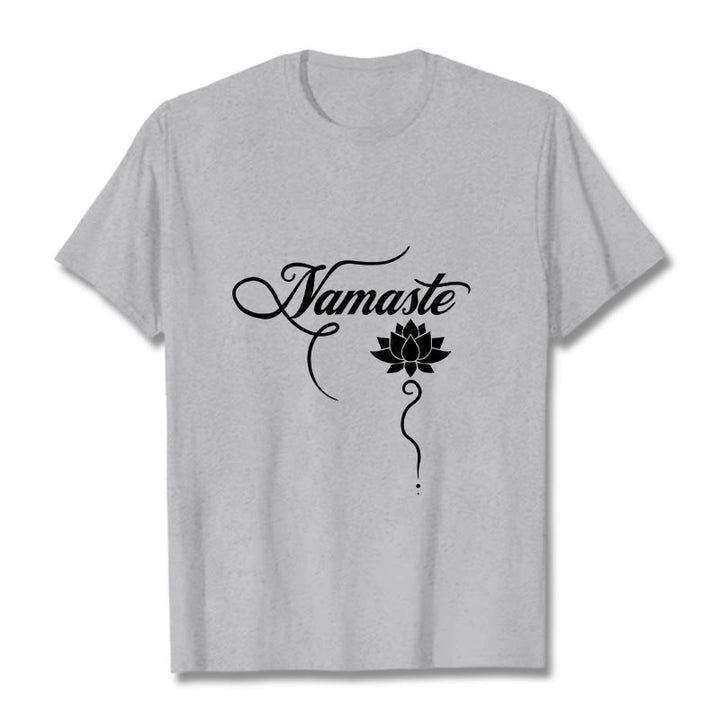 Buddha StonesHELLO ヒンディー語 ロータス Tシャツ - ライトグレー - 2XL - image 20