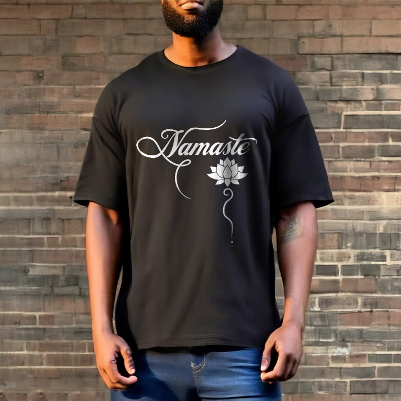Buddha StonesHELLO ヒンディー語 ロータス Tシャツ - image 7