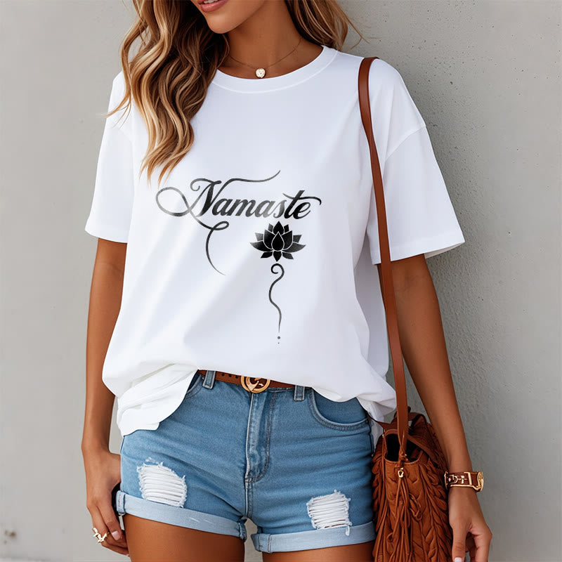 Buddha StonesHELLO ヒンディー語 ロータス Tシャツ - image 9