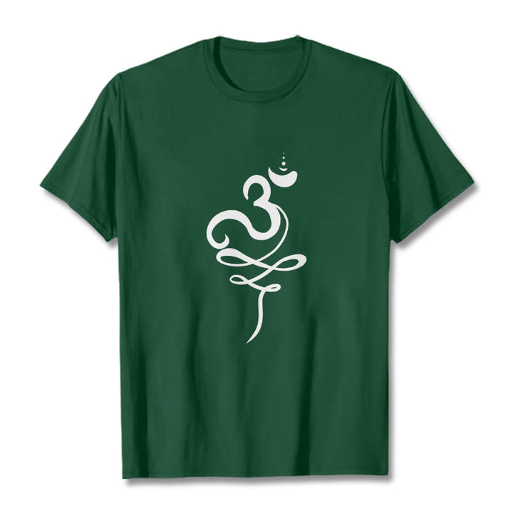 Buddha Stones OM サンスクリット ティー T シャツ - フォレストグリーン - 2XL - image 11