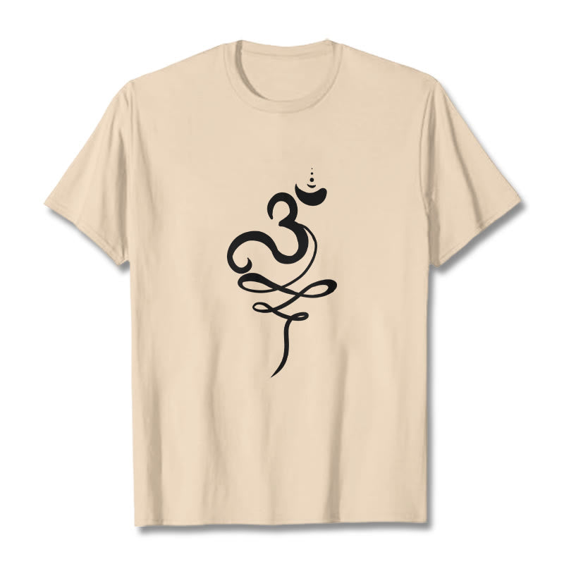 Buddha Stones OM サンスクリット ティー T シャツ - ビスク - 2XL - image 9