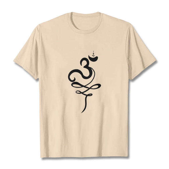 Buddha Stones OM サンスクリット ティー T シャツ - ビスク - 2XL - image 9