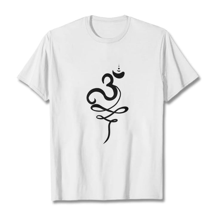 Buddha Stones OM サンスクリット ティー T シャツ - 白 - 2XL - image 6
