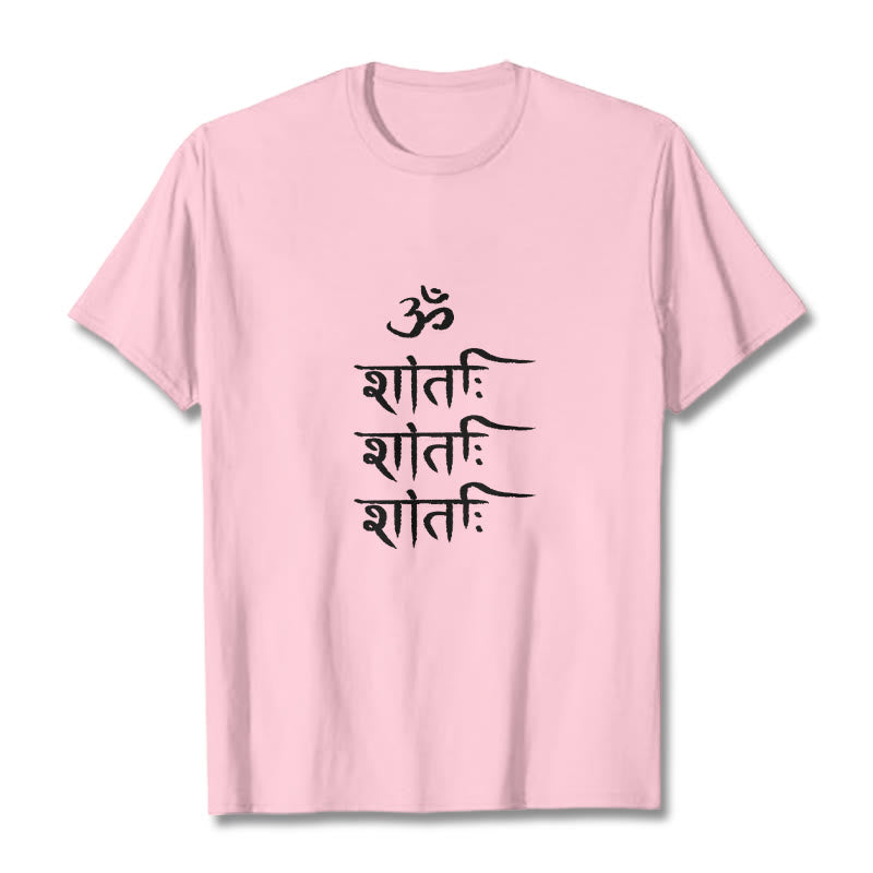 Buddha Stones OM MANTRA サンスクリット柄 Tシャツ Tシャツ - ライトピンク - 2XL - image 12