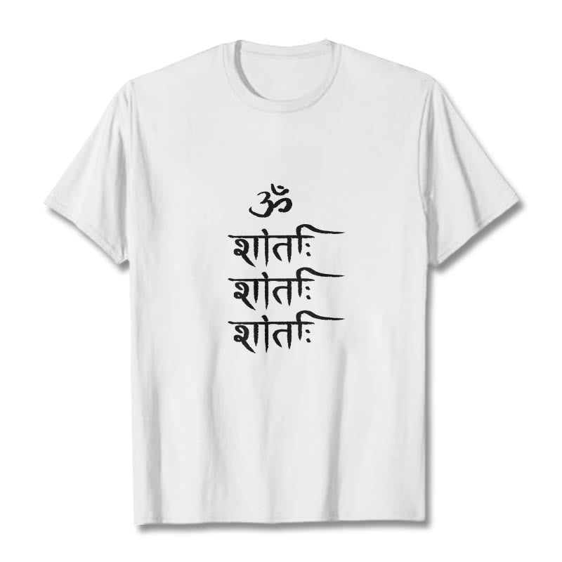 Buddha Stones OM MANTRA サンスクリット柄 Tシャツ Tシャツ - 白 - 2XL - image 7