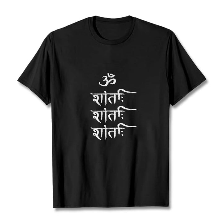 Buddha Stones OM MANTRA サンスクリット柄 Tシャツ Tシャツ - 黒 - 2XL - image 4