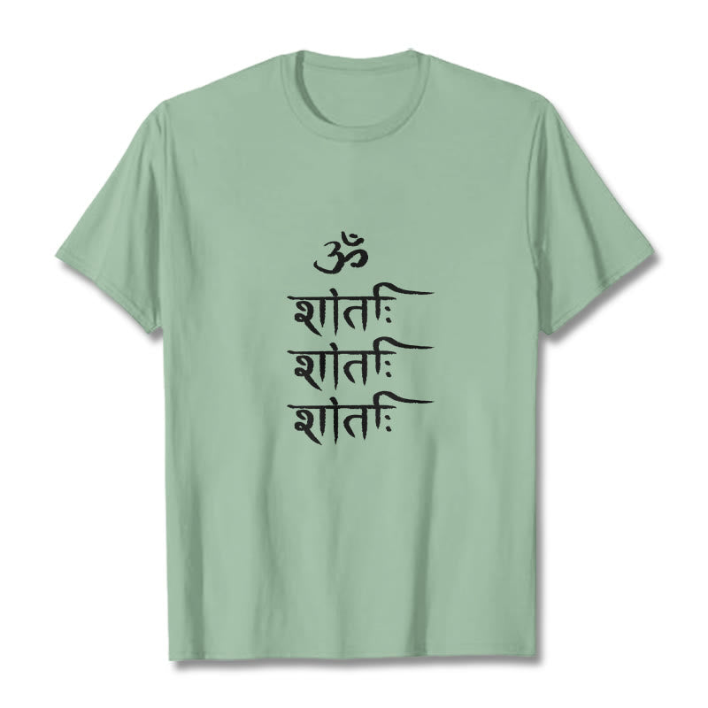 Buddha Stones OM MANTRA サンスクリット柄 Tシャツ Tシャツ - 淡い緑色 - 2XL - image 14