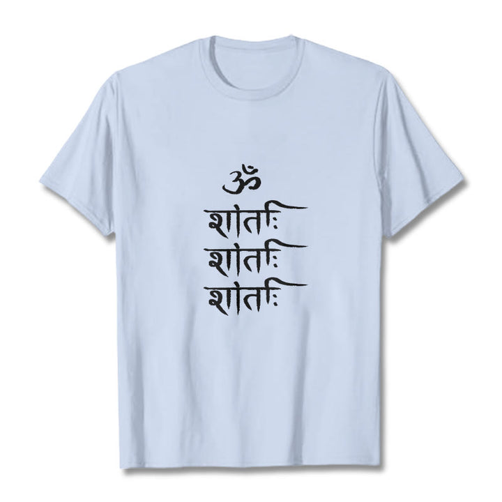 Buddha Stones OM MANTRA サンスクリット柄 Tシャツ Tシャツ - ライトシアン - 2XL - image 18