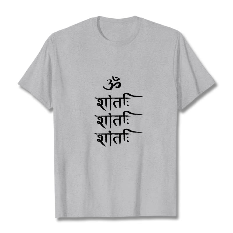 Buddha Stones OM MANTRA サンスクリット柄 Tシャツ Tシャツ - ライトグレー - 2XL - image 20