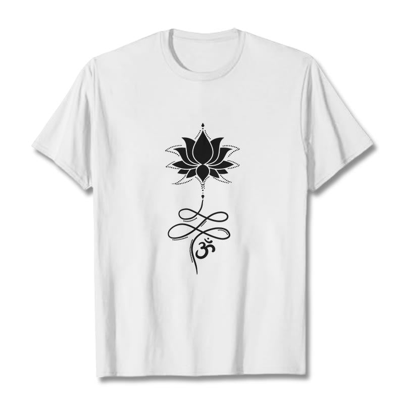 Buddha Stones Lotus OM サンスクリット T シャツ - 白 - 2XL - image 6