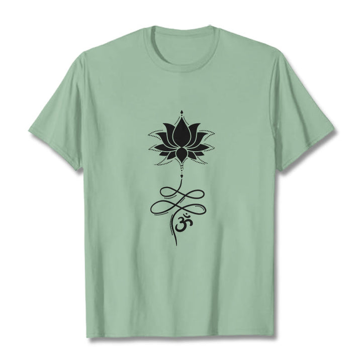Buddha Stones Lotus OM サンスクリット T シャツ - 淡い緑色 - 2XL - image 14