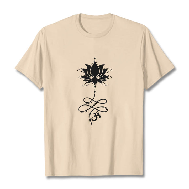 Buddha Stones Lotus OM サンスクリット T シャツ - ビスク - 2XL - image 8