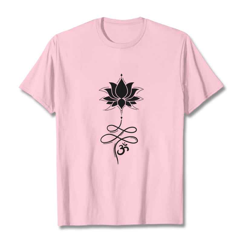 Buddha Stones Lotus OM サンスクリット T シャツ - ライトピンク - 2XL - image 12