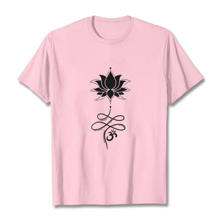 Buddha Stones Lotus OM サンスクリット T シャツ - ライトピンク - 2XL - image 13