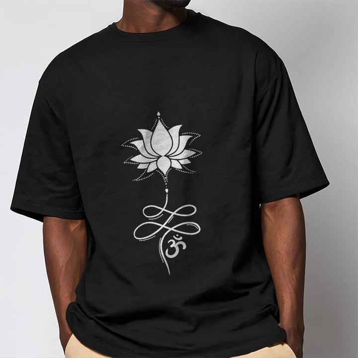 Buddha Stones Lotus OM サンスクリット T シャツ - image 1