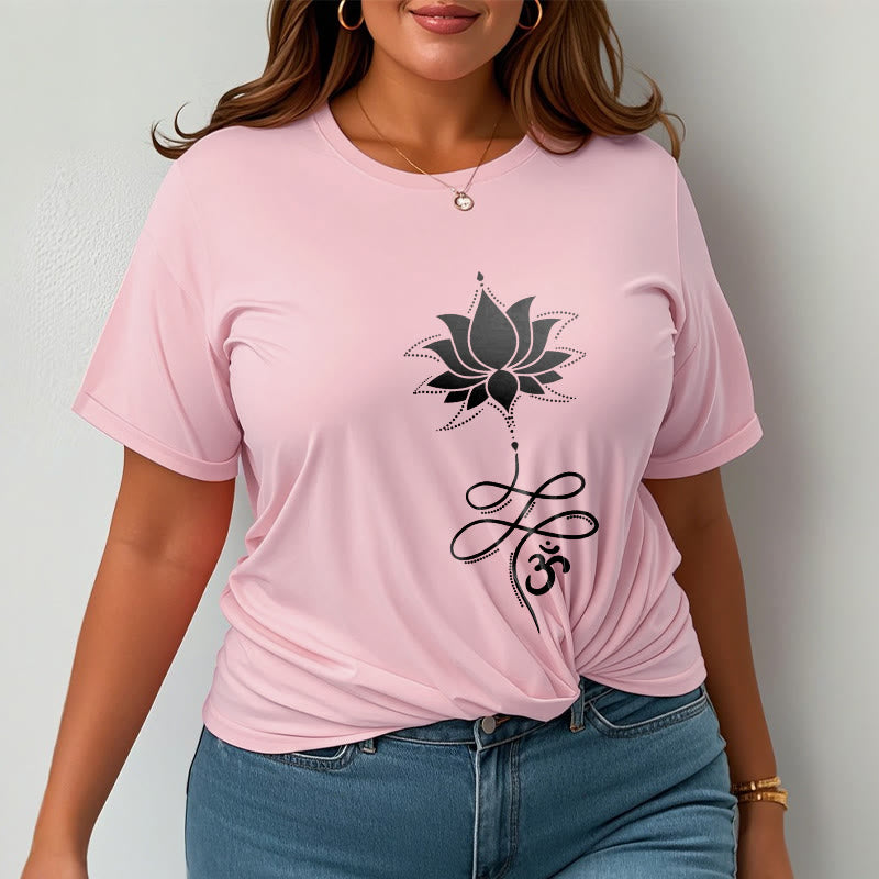 Buddha Stones Lotus OM サンスクリット T シャツ - image 14