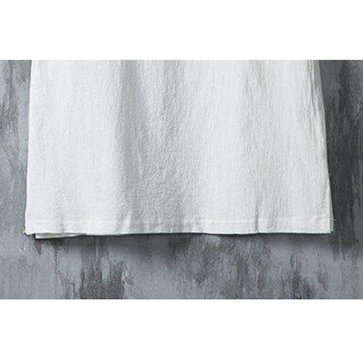 Buddha Stones夏 中国風 カエルボタン プリント メンズ 無地 パッチワーク 半袖 コットンリネン シャツ - image 5