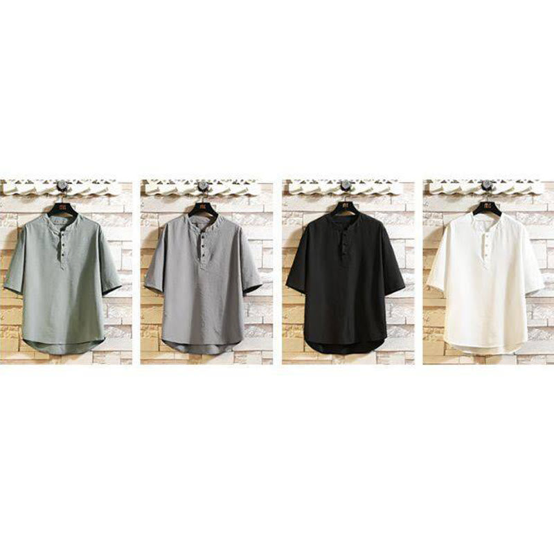 Buddha Stonesヴィンテージ カジュアル 無地 メンズ 半袖シャツ ジャケット - image 16