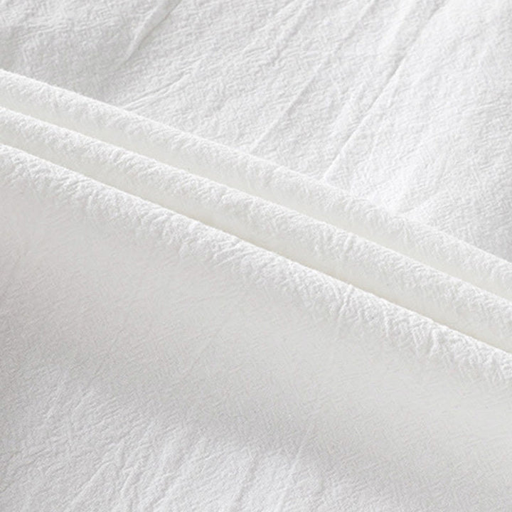 Buddha Stonesヴィンテージ カジュアル 無地 シングルブレスト 七分袖 メンズ コットンリネン シャツ ポケット付き - image 10