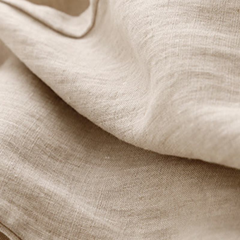 Buddha Stones夏 無地 カジュアル 7-8丈 ボタン レディース コットンリネン ハーレムパンツ ポケット付き - image 15