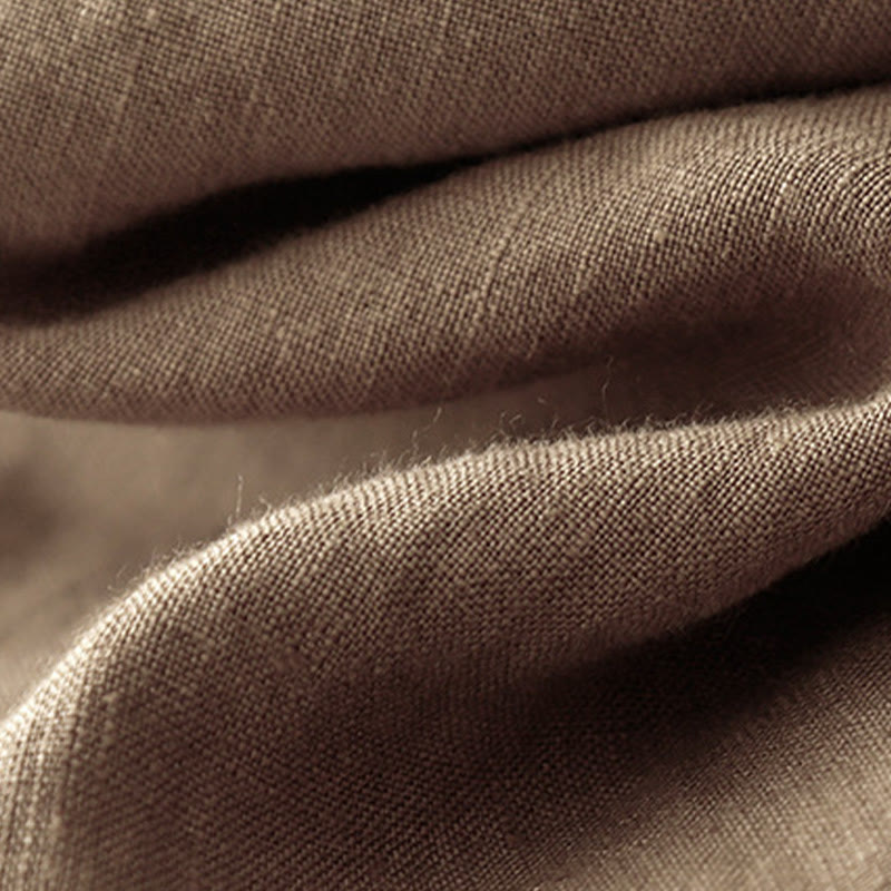 Buddha Stones夏 無地 カジュアル 7-8丈 レースアップ レディース コットンリネン ハーレムパンツ ポケット付き - image 9